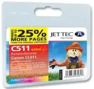 ExtraLife Remanufactured Ink Cartridge, Colour - Replaces Canon CL511 - C511