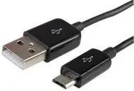USB to Micro USB Plug Black Charge and Sync Cable - 1m - C-USB-MI-BL