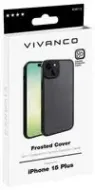 Frosted Cover iPhone 15 Plus, Semi Transparent, Black - 63913